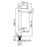 FB-1289-SP : THEO ก๊อกน้ำอ่างล้างหน้าทรงสูง แบบก้านโยก สีดำ รุ่น ธีโอ