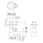 FP-4229-SP : THEO วาล์วเปิด-ปิดน้ำ ขนาด 1/2" แบบ 2 ทาง สีดำ รุ่น ธีโอ