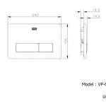 VP-CN59ZZP ฝาครอบปุ่มกดด้านหน้า (มุมเหลี่ยม) รุ่น Signature 