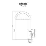 SF-143J ก๊อกซิงค์เดี่ยวตั้งเคาน์เตอร์ แบบก้านโยก HANG *คลิกดูรายละเอียดเพิ่มเติม