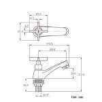 BF-154 ก๊อกเดี่ยวอ่างล้างหน้า แบบก้านหมุน HANG *คลิกดูรายละเียดเพิ่มเติม