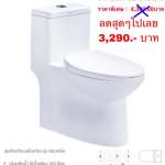 NC-8677S : SAUN GLIN สุขภัณฑ์แบบชิ้นเดียว ใช้น้ำ 3/6 ลิตร รุ่น ซ่อนกลิ่น 0