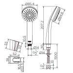 KS-32-231-50 ชุดฝักบัวสายอ่อน 1 ระดับ พร้อมสายสเตนเลสและขอแขวน ยี่ห้อ Karat *คลิกดูรายละเอียดเพิ่มเติม