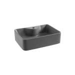 AQ GREY-MT อ่างล้างหน้าเซรามิค มีรูก๊อก MATT GREY 