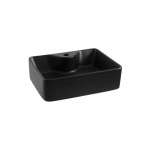 AQ BLACK-MT อ่างล้างหน้าเซรามิค มีรูก๊อก MATT BLACK  AQ BLACK-MT อ่างล้างหน้าเซรามิค มีรูก๊อก MATT BLACK