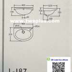 L-187 อ่างล้างหน้าแบบแขวน *คลิกดูรายละเอียดเพิ่มเติม