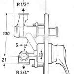 A 2303 977 486 Mixer Exposed Shower Imported ก๊อกผสมฝังกำแพง น้ำร้อน-เย็น หน้าเพชร รุ่นนำเข้า*คลิกดูรายละเอียดเพิ่มเติมนะคะ