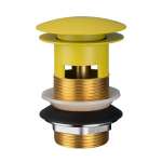 คลิกเลย COTTO สะดืออ่างล้างหน้าแบบกด (มีรูน้ำล้น) สีเหลือง รุ่น GEO SERIES 0