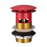 คลิกเลย COTTO สะดืออ่างล้างหน้าแบบกด (มีรูน้ำล้น) สีแดง รุ่น GEO SERIES 0