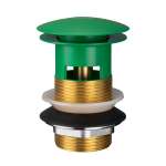 คลิกเลย COTTO สะดืออ่างล้างหน้าแบบกด (มีรูน้ำล้น) สีเขียว รุ่น GEO SERIES 0