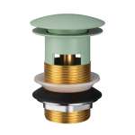 คลิกเลย COTTO สะดืออ่างล้างหน้าแบบกด (มีรูน้ำล้น) สีเขียวมินท์ รุ่น GEO SERIES 0