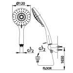 คลิกเลย COTTO ชุดฝักบัวสายอ่อน 3 ฟังก์ชั่น