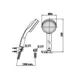 คลิกเลย COTTO ชุดฝักบัวสายอ่อน 1 ฟังก์ชั่น สีขาว
