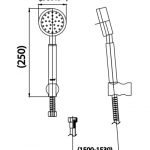 คลิกเลย COTTO ฝักบัวพร้อมสาย 1 ฟังก์ชั่น รุ่น TITUS