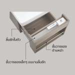 คลิกเลย COTTO ตู้เก็บของใต้อ่างล้างหน้าแบบแขวนผนัง สี FUMUS GRAY OAK