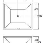 คลิกเลย COTTO อ่างอาบน้ำแบบฝังบนเคาน์เตอร์ รุ่น HERCULES