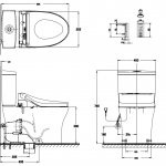 CST920UW3R โถสุขภัณฑ์สองชิ้น พร้อมฝา WASHLET C5 