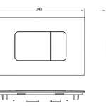 MB170P#SS ปุ่มกดสำหรับหม้อน้ำซ่อนผนัง (สี Silver Matte)