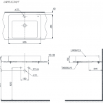 LW951CJW/F อ่างล้างหน้าวางบนเคาน์เตอร์ (1 รูก๊อก) 