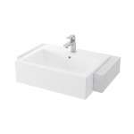 LW647CJT1W/F อ่างล้างหน้าฝังครึ่งเคาน์เตอร์  0