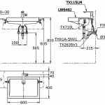 LW646JW/F อ่างล้างหน้งฝังครึ่งเคาน์เตอร์ 