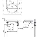 L546UD อ่างล้างหน้าฝังใต้เคาน์เตอร์ (เคลือบสาร CEFIONTECT)