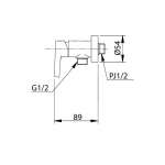 TX402SPV1 ก๊อกน้ำสำหรับฝักบัวอาบน้ำ (เฉพาะน้ำเย็น) 