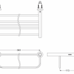 YTS406B ชั้นวางผ้า พร้อมราวแขวนผ้า รุ่น L Series Round