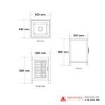 C1S 5050 MB ตู้พร้อมซิงค์ 1 หลุม สีขาว 