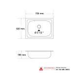 AV 720 MB,MB/C อ่างซิงค์แบบ 1 หลุม (แบบฝังเคาน์เตอร์) รุ่น AV Series