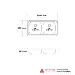 AVC-D100 MB/C อ่างซิงค์แบบ 2 หลุม รุ่น CURVE Series