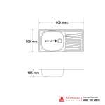 AW2-100 MB/C อ่างซิงค์แบบ 1 หลุม 1 ที่พัก รุ่น CURVE Series