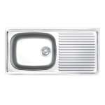 SKS 100 MB,MB/C อ่างซิงค์แบบ 1 หลุม 1 ที่พัก (แบบฝังเคาน์เตอร์) รุ่น SKS Seires 0