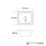 RA 7060 MD อ่างซิงค์แบบ 1 หลุม รุ่น RESTAURANT Series