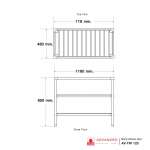 AV-TW 120 ขาซิงค์สเตนเลส 2 ชั้น (สำหรับซิงค์ AV 120)