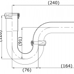 TS303A(HM) ท่อน้ำทิ้งสำหรับอ่างล้างหน้า