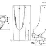 UFS910W โถปัสสาวะชายแบบตั้งพื้น พร้อมฟลัชวาล์วระบบเซ็นเซอร์ในตัว (ECOPOWER) 