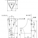 USWN902AE โถปัสสาวะชายแบบแขวนผนัง พร้อมฟลัชวาล์วระบบเซ็นเซอร์ในตัว (ใช้ไฟฟ้า 220V)