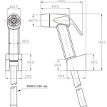 SS-12MB สายฉีดชำระสีดำพร้อมสาย 2 ฟังก์ชั่น HANG *คลิกดูรายละเอียดเพิ่มเติม