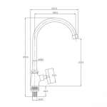 SF-154J ก๊อกซิงค์ตั้งเคาน์เตอร์ แบบก้านหมุน HANG *คลิกดูรายละเอียดเพิ่มเติม