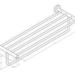 BR-112/B ชั้นวางพร้อมราวแขวนผ้า 60 ซม. HANG *คลิกดูรายละเอียดเพิ่มเติม