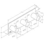 HK-115/T ขอแขวนผ้า 3 ตะขอ (ไม่ต้องเจาะผนัง) HANG *คลิกดูรายละเอียดเพิ่มเติม