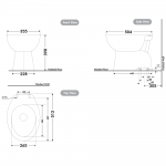 NC-9501 : VIVA โถส้วมนั่งราบราดน้ำ รุ่น วีว่า