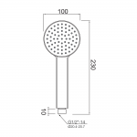  FS-9116-SP หัวฝักบัว 1 ฟังก์ชั่น พร้อมสายและขอแขวน*คลิกดูรายละเอียดเพิ่มเติม