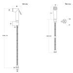 FP-9307-SP ชุดสายฉีดชำระ สีโครเมี่ยม