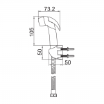 FP-9302-SP ชุดสายฉีดชำระ สีขาว 