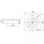 FP-5203-SP ตะแกรงกันกลิ่นสเตนเลส *คลิกดูรายละเอียดเพิ่มเติม