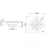 FP-5204-SP ตะแกรงกันกลิ่นสเตนเลส*คลิกดูรายละเอียดเพิ่มเติม