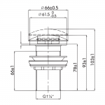 FP-6403-SP สะดืออ่างล้างหน้าแบบกดล็อค ชนิดไม่มีรูน้ำล้น*คลิกดูรายละเอียดเพิ่มเติม