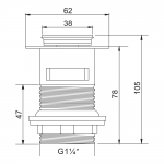 FP-6402-SP สะดืออ่างล้างหน้าแบบกดล็อค *คลิกดูรายละเอียดเพิ่มเติม